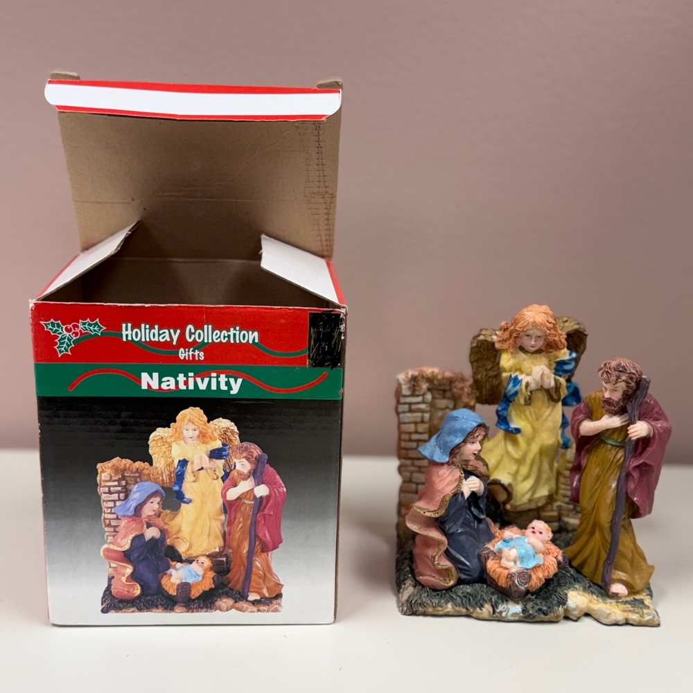 Vintage Holiday Collection Gifts Christmas Holiday Nativity Scene w/ Box M6